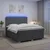 vidaXL Postelja boxspring z vzmetnico Temno siva 180 x 200 cm Blago