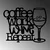 Wallity Zidna dekoracija Coffee Repeat, 50x40 cm, 1.5 mm, Crna