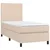 Krevet box spring madrac LED cappuccino 90x200cm umjetna koža