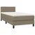 Vidaxl Box spring postelja z vzmetnico LED taupe 90x190 cm blago
