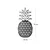 Wallity Zidna dekoracija Pineapple, Crna