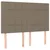 Vidaxl Box spring postelja z vzmetnico LED taupe 140x190 cm blago