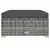 Vrtni tabure s jastukom sivi 70 x 70 x 30 cm od poliratana
