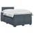 vidaXL Postelja boxspring z vzmetnico Temno siva 120 x 190 cm Žamet