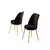 Hanah Home Set stolica Pefa, 45x91x42 cm, 4 komada, Crno-zlatne boje