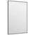 Ogledalo za vrata crno 40 x 60 cm od stakla i aluminija