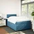 Vidaxl Box spring postelja z vzmetnico modra 120x190 cm žamet
