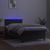 Krevet box spring s madracem LED tamnosivi 80 x 200 cm baršun