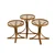 Hanah Home set od 3 umetnutih stočića Palm 3, orah