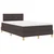 LED Box Spring Krevet Tamno smeđa 120 x 200 cm tkanina