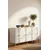 Hanah Home komoda Slim 150, 150 cm, bela / zlatna