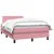 Vidaxl Box Spring postelja z vzmetnico Pink 120x220 cm Velvet