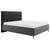 MID.YOU OBLAZINJENA POSTELJA 140 cm x 200 cm , les, tekstil, leseni material antracit