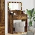 Vidaxl Toaletne mize za spalnice Dimljeni oreh 80 x 39,6 x 135 cm