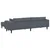 Sofa 3 pcs Tamno siva 250 x 188 x 76 cm Baršun