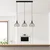 Opviq Luster Cafu-11565-1, 94x25x121 cm, 3xE27, Crni