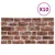 Zidne panele 10 pcs Smeđi cigla 100 x 50 cm EPS pjena