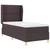 vidaXL vidaXL Box Spring postelja z vzmetnico temno rjava 100x200 cm tkanina, (22052333)