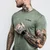 GymBeam Majica Basic Heather Military