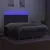 vidaXL Box spring postelja z vzmetnico LED temno siva 180x200 cm blago