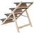 vidaXL Stopnice za pse sive 105x47 cm trden les jelke