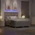 LED Box Spring Krevet Sivo-smeđa 160 x 200 cm tkanina
