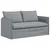 Set sofe 2 pcs Svjetlosiva 156 x 82 x 85 cm Tkanina