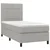 Vidaxl Box spring postelja z vzmetnico LED svetlo siva 90x190 cm blago