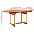 Vrtni blagovaonski stol (120-170) x 80 x 75 cm od drva bagrema