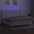 Vidaxl Box spring postelja z vzmetnico LED krem 200x200 cm blago
