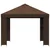Gazebo 3 x 3 m Smeđa Poliester i čelik 190 gsm