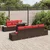 vidaXL vidaXL Vrtna sedežna garnitura 8 pcs Rjava in rdeča 100 x 55 x 73 cm, (5000020594)