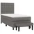 Vidaxl Box spring postelja z vzmetnico siv 90x190 cm umetno usnje