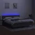 Vidaxl Box spring postelja z vzmetnico LED temno siva 160x200 cm blago