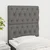Vidaxl Vzglavje postelje temno sivo 80x7x118/128 cm blago