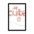 Plakat mačka z napisom Cute - 60x90 silver