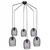 Viseća lampa crna, 6x E27