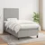 Vidaxl Box spring postelja z vzmetnico svetlo siva 80x200 cm blago