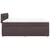 Vidaxl Box spring postelja z vzmetnico temno rjava 140x200 cm blago