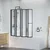 Tuš paravan Crna 168 x 140 cm Aluminij