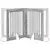 Vrata za pse s postoljem 4 pcs Siva sonoma 80 x 100 cm