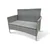Texim Vrtna klop Bali Premium iz umetnega ratana 116 cm, sivo-rjava