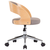 Okretna blagovaonska stolica savijeno drvo i tkanina smeđe-siva