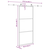 Klizna vrata s priborom 90 x 205 cm od ESG stakla i aluminija
