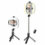 LED selfie stick in trinožno stojalo Broadcast s kakovostno osvetljavo in daljinskim sprožilcem - črn