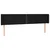 Vidaxl LED posteljno vzglavje črno 203x16x78/88 cm blago