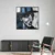 Canvas Slika na platnu Man with blue hat, 120x120cm, Sa ramom, Crni