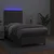 Vidaxl Box spring postelja z vzmetnico LED siva 90x200 cm umetno usnje