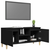TV ormarić s nogama od masivnog drva crni 103,5 x 35 x 50 cm