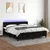 shumee Box spring postelja z vzmetnico LED črna 160x200 cm blago